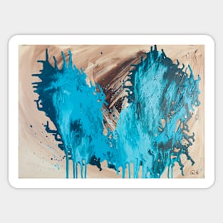 Breathe - Fluid Painting abstract painting Sticker